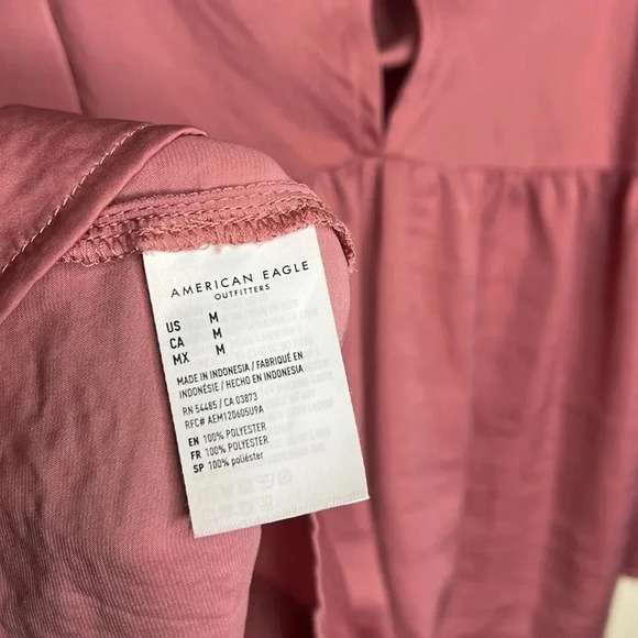 American Eagle Peplum Silky Cowlneck Flowy Tank Top Size M - Picture 4 of 5